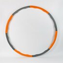 Fitness Hula Hoop Reifen in 8 Teilen, orange/grau