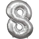 Folienballon Zahl 8