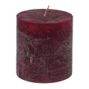 Kerze Rustic 7x7,5cm bordeaux