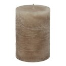 Kerze Rustic 7x10cm, taupe