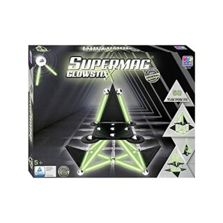 Supermag Glowstixx, 50 Teile Patentiertes Magnetspielzeug mit Toyproof Zertifikat