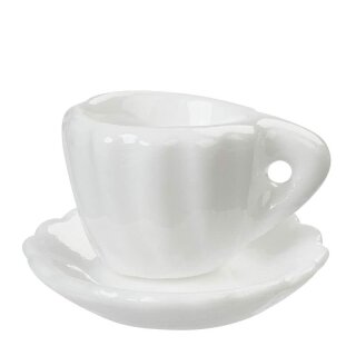 Kaffeetasse  ca. 1,8 cm weiß/Keramik