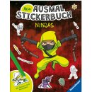 Mein Ausmal-Stickerbuch: Ninjas - F22