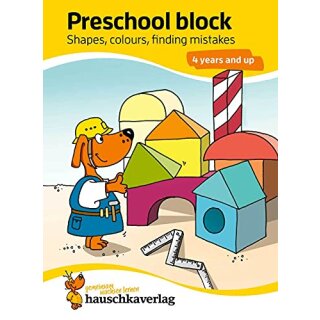 Preschool block - Shapes, colours, finding mistakes 4 years and up, A5-Block
