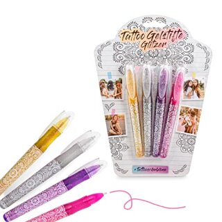 FESTIVAL FEELINGS Tattoo Gelstifte Glitzer 4er-Set