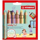 STABILO woody 3in1 6er ET/Pastell