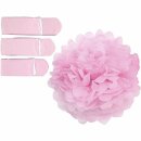 Seidenpapier-Pompons, Rosa, D: 20+24+30 cm, 16 g, 3 Stk/...