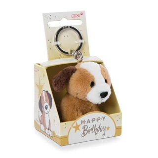 Hund 6cm SA, "Happy Birthday" in Geschenkbox