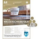 WASSERSCHIEBEFOLIE TRANSPARENT LASER A4 - 8 Blatt