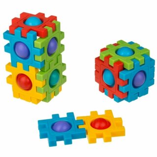 Fidget Bausteine, ca. 4 cm, 12er Set in Geschenkverpackung