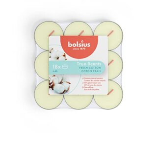 Duft-Teelichte Alu 4 Stunden 18er Pack True Scents Fresh Cotton