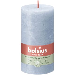 Rustik-Kerze 130/68mm Himmelblau