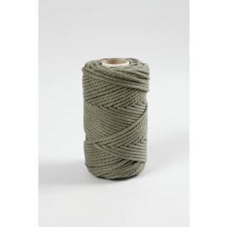 Macramé-Kordel, Moosgrün, L 55 m, D 4 mm, 330 g/ 1 Rolle