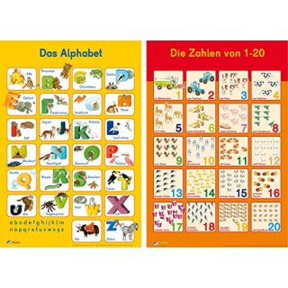 2er Lernposter Alphabet/Zahlen