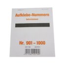 GEWINNAUFKLEBENUMMERN SELBSTKLEBEND   Nr.901-1000