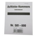 GEWINNAUFKLEBENUMMERN SELBSTKLEBEND   Nr.501-600