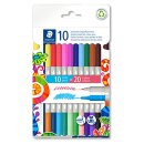 Fasermaler D.spitze Twin Color 10St