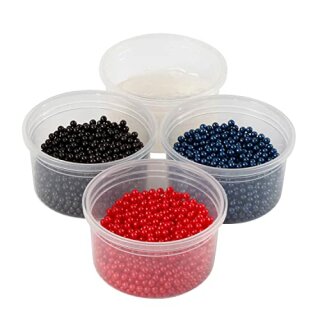 Pearl Clay® , Schwarz, Blau, Rot, 1 Set, 3x25+38 g