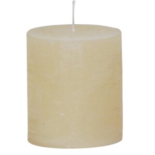 AAO Rustikkerze, vollfarbig gegossen, 100% Paraffin 80 x 68 mm champagner