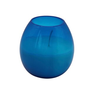AAO Partykerze im PVC-Becher mit weisser Wachfüllung 110 x 110 mm blau