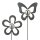 1St. Gartenstecker mit Kugel, silber, 2/s, klein, ca.95cmH - zufällige Auswahl
