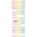Drei-Monatskalender 2023 Wand-Kalender 12 MONATE [Rainbow]