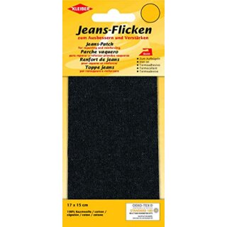 Jeans-Flicken, schwarz, ca. 17 x 15 cm