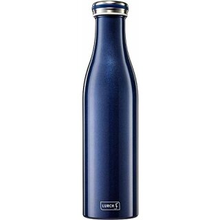 LURCH Thermo-Isolierflasche Edelstahl 0,75l blau-metallic