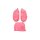 Fluo LED Seitentaschen Zip-Set Pink pink