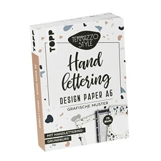 Handlettering Design Paper Block Terrazzo A6