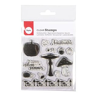 Clear Stamps - Herbstleuchten, 102,5x97mm, 13 Motive, SB-Btl. 1Bogen