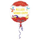 Standard "Alles wird gut" Folienballon rund 43...