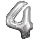 34in/86cm Nmbr 4 Silver 93x65cm (inkl. Helium 8,00 €)