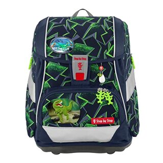 AAO 2IN1 PLUS Schulranzen-Set "Wild T-Rex Taro", 6-teilig