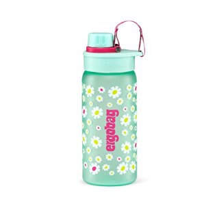 Trinkflasche Blümchen türkis