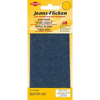 Jeans-Flicken, dunkelblau, ca. 17 x 15 cm