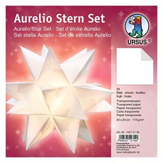 AURELIO STERN TRANSP.115G.20x20CM,33BL.WEI