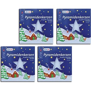 AAO Pyramidenkerze 17x105 weiss 18er