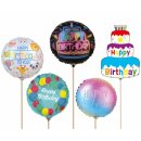 Mini-Folien-Ballon "Happy Birthday",...