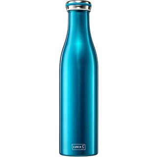 LURCH Thermo-Isolierflasche Edelstahl 0,75l wasserblau