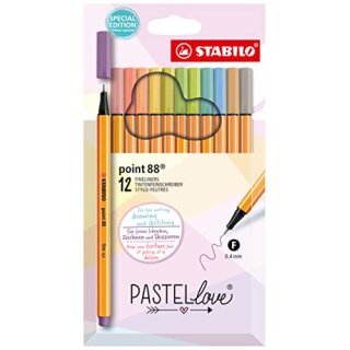 AAO STABILO point 88 12er Pastellove Etui