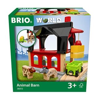 BRIO Tierscheune mit Heuwaggon