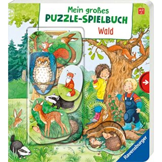 Mein großes Puzzle-Spielbuch: Wald