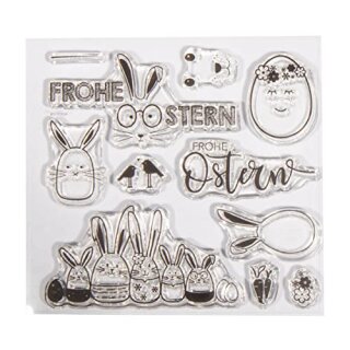 AAO Clear Stamps - "Frohe Ostern", 102,5x97mm, 11 Motive, SB-Btl. 1Bogen