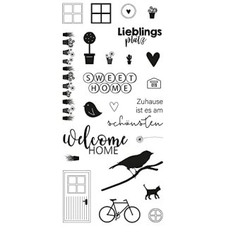 Clear Stamps - "Welcome Home", 97x205mm, 23 Motive, SB-Btl. 1Bogen