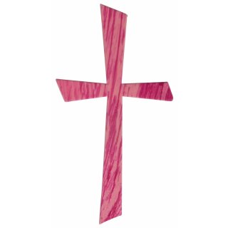 Wachsmotiv Kreuz, pink, 10,5x5,5cm, SB-Btl 1Stück