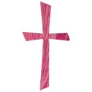 Wachsmotiv Kreuz, pink, 10,5x5,5cm, SB-Btl 1Stück