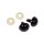 Kunststoff Sicherheitsaugen, 18mm ø, d.braun, 18 mm ø, mit Unterlegscheiben, SB-Btl 10Stück