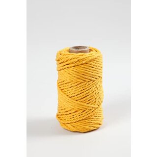 Macramé-Kordel, Gelb, L 55 m, D 4 mm, 330 g/ 1 Rolle