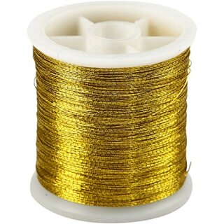 AAO Nähgarn, Gold, Dicke 0,15 mm, 100 m/ 1 Rolle